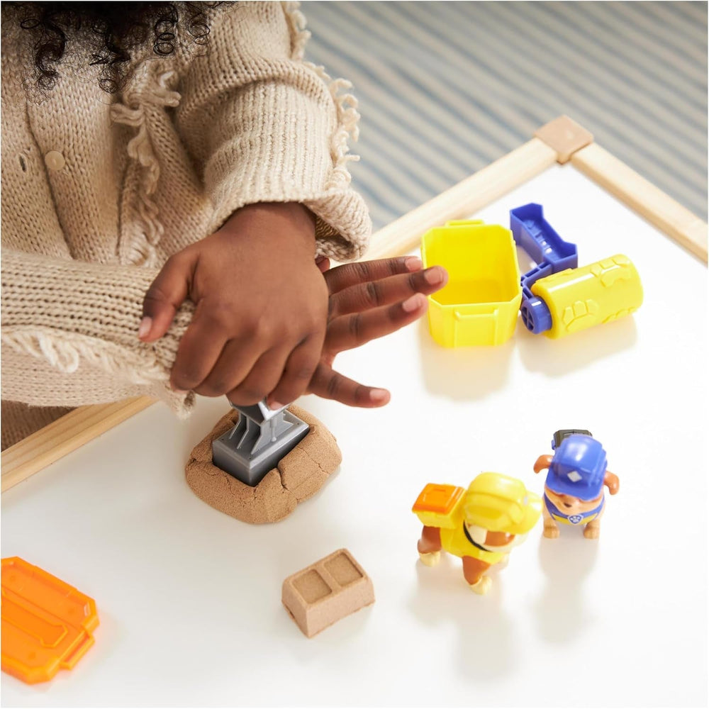 Rubble & Crew - Rubble & Mix Figure Action Figures Set, 2 Building Toys and 85G Kinetic Building Sand, Toy Suitable for Kids 3 Years and Up Action Figures Naty Shop