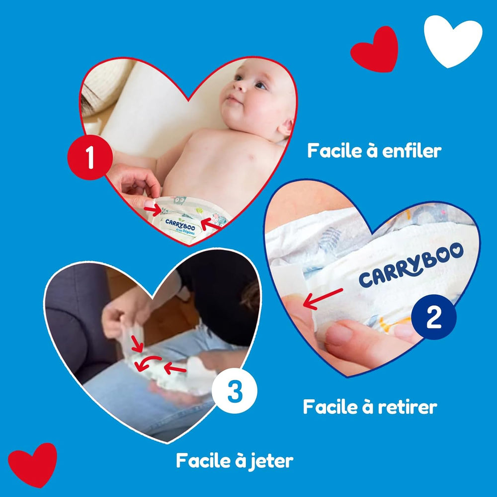 - Diaper size 4 (7-18 kg) – healthy and extremely absorbent – ​​12 hour leak proof – ohne unerwünschte Substanzen – made in France – affordable price – 132 disposable diapers