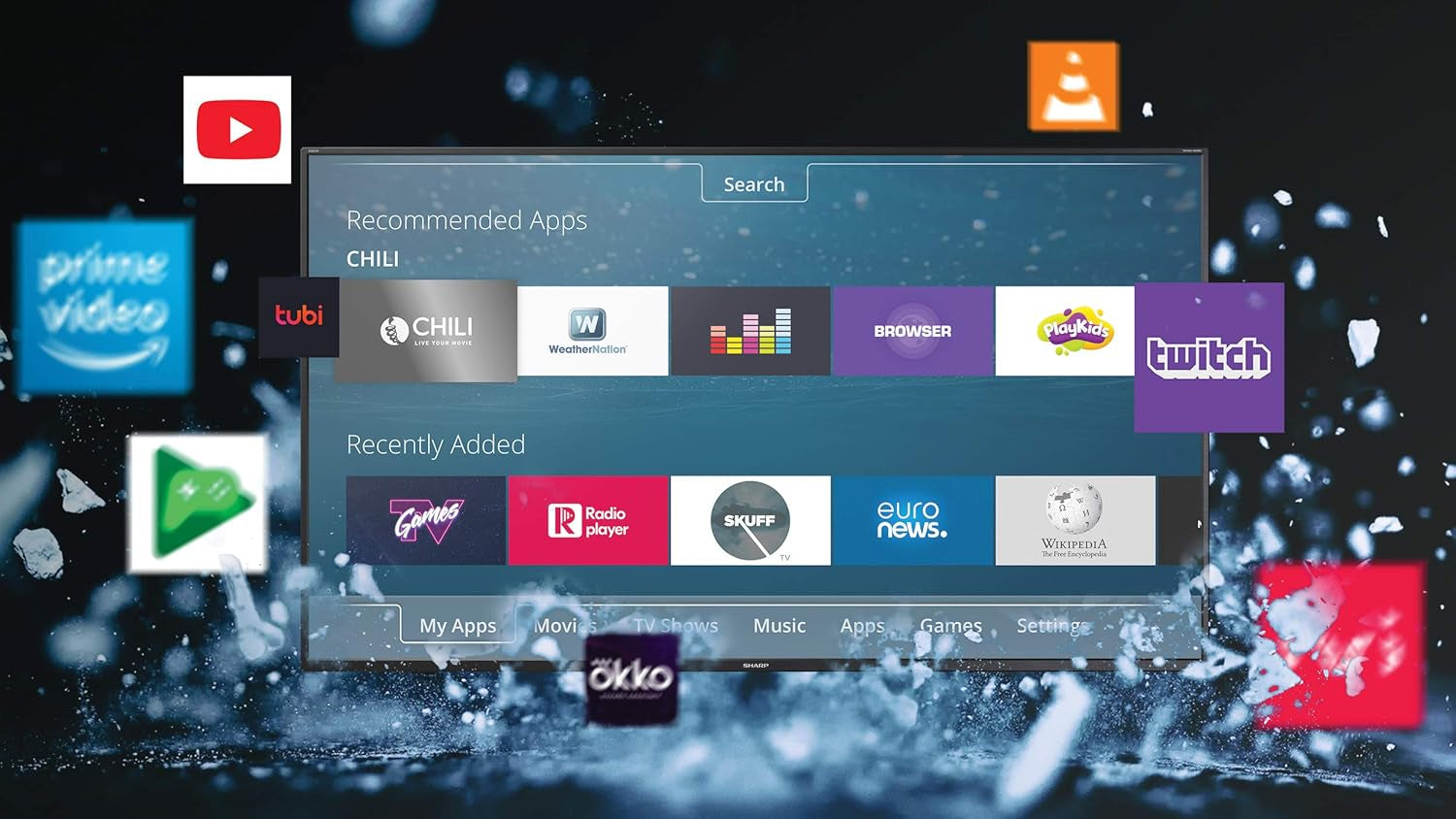 Televizor inteligent SHARP 32BC6E, 81 cm (32 inch), HD Ready, LED (Harman Kardon, HDMI, tuner HD)