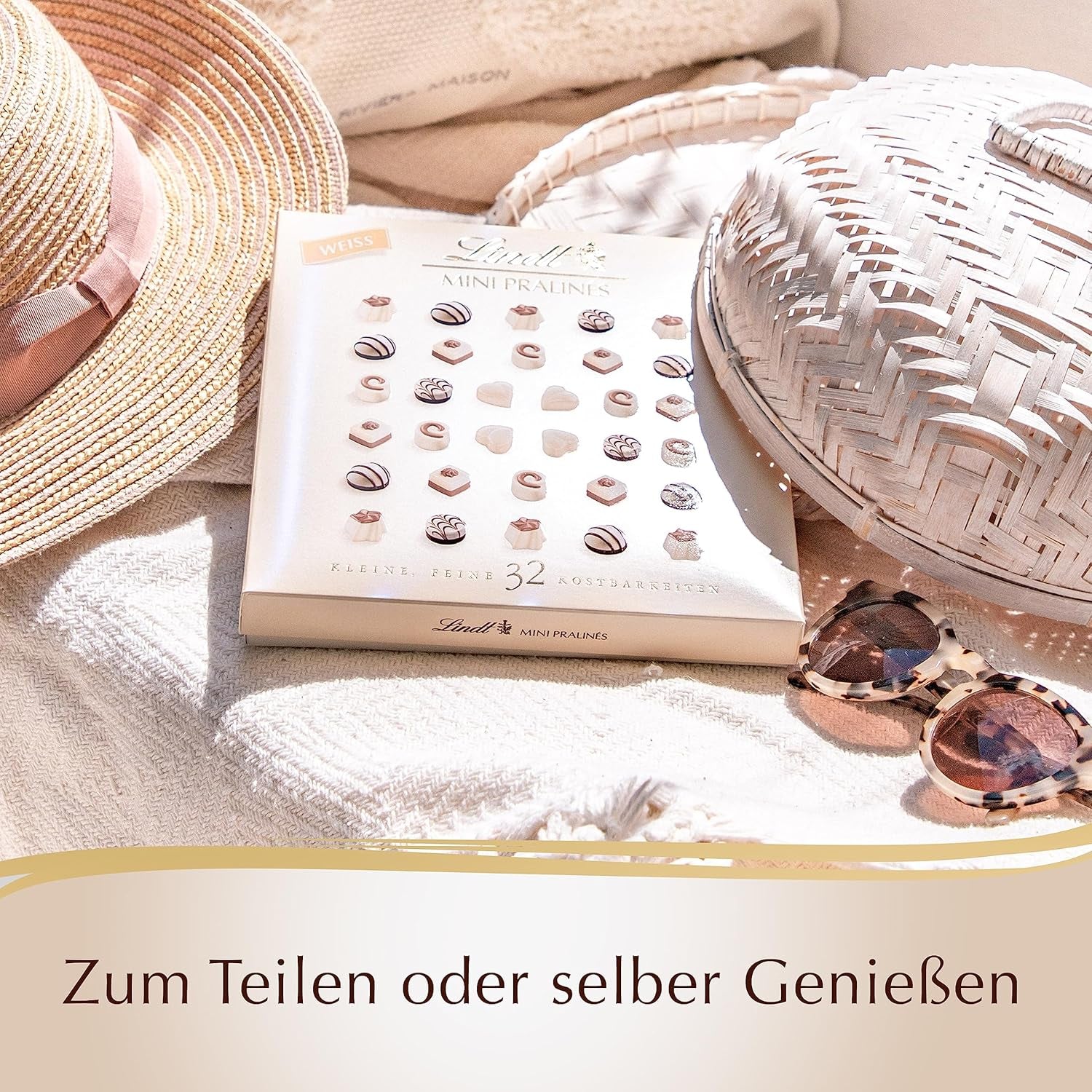 Chocolate - Mini White Pralines | 90 g | Box with 18 pralines in 6 delicious assortments | Gift of chocolate | Chocolate Gift (Pack of 3)