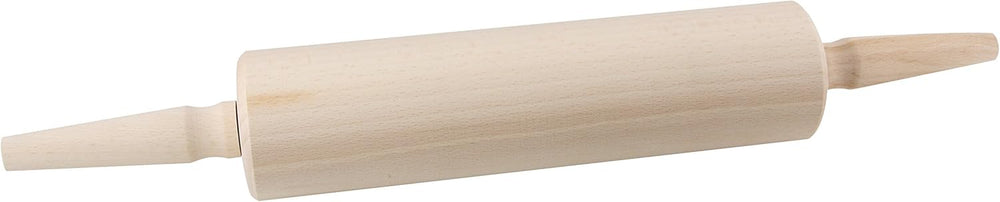 Fackelmann Teigrolle FAIR, Nudelholz aus FSC-zertifizierter Buche, Backrolle mit ergonomisch geformten Griffen (Farbe: Braun), Load: 1 Stück
