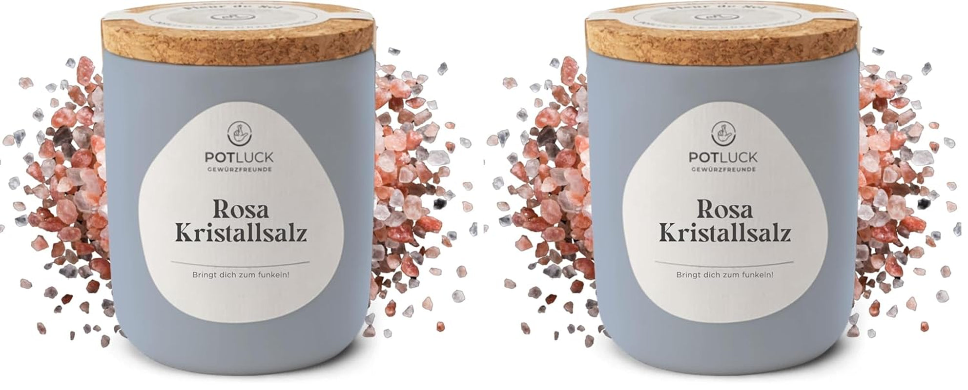 Potluck | Fleur de Sel handgeschöpft | Meersalz im Keramiktopf | 80g | Vegan, glutenfrei und mit natürlichen Inhaltsstoffen