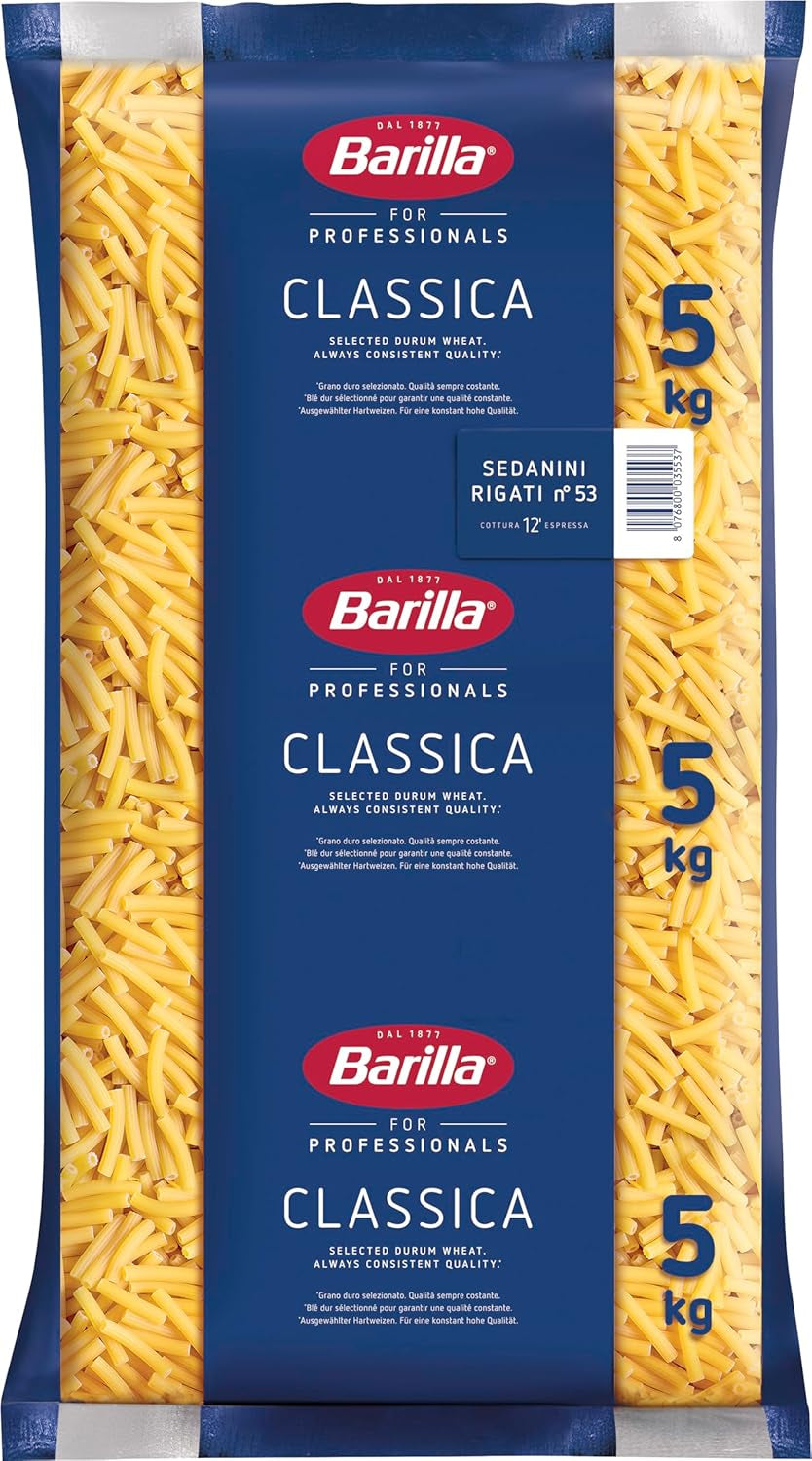 Penne Rigate Barilla durum wheat pasta n. 73 – Pack of 1 (1x5kg)