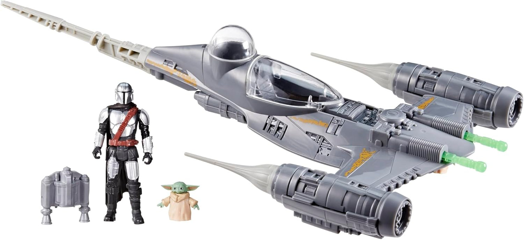 Star Wars Epic Hero Series N-1 Starfighter of the Mandalorian, Figuri de acțiune mari și accesorii captivante pentru manevre palpitante, cadou captivant Action figures Naty Shop Titlu implicit