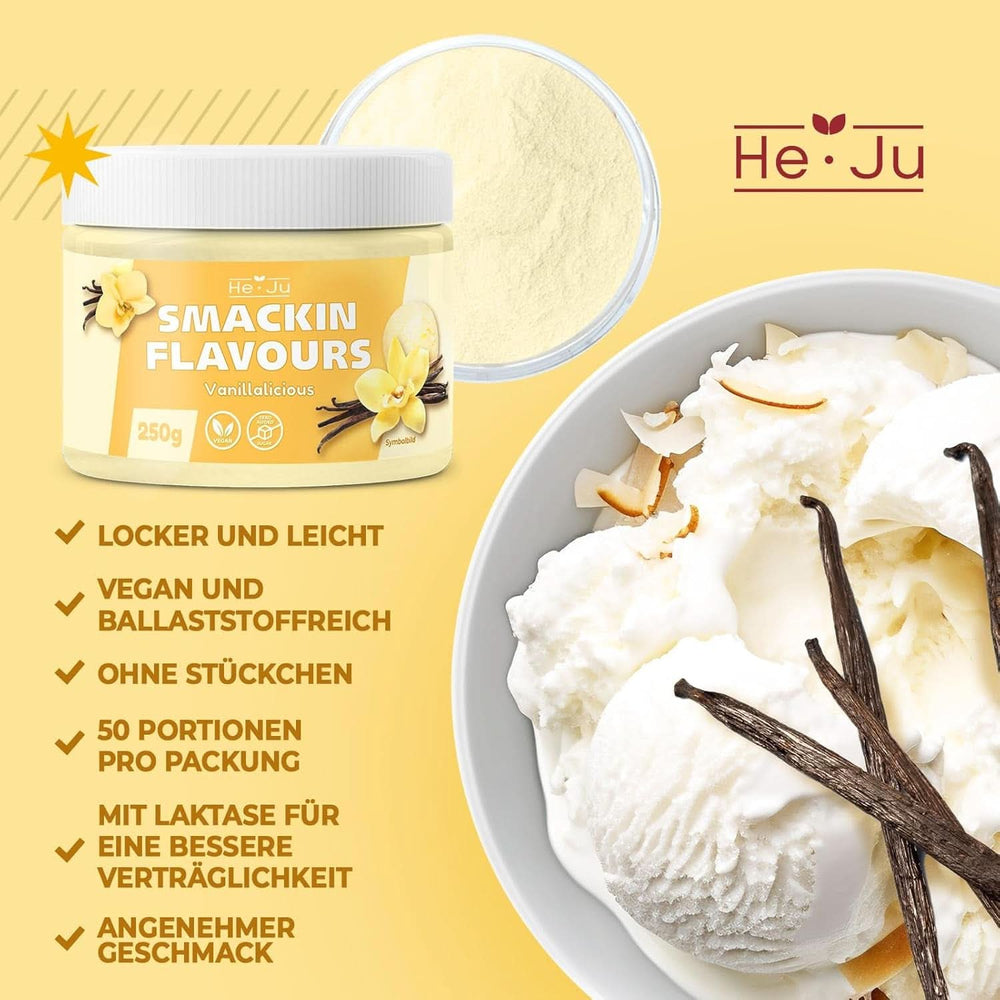 He-Ju, Powder with vanilla flavor, 250 grams Aromas Naty Shop