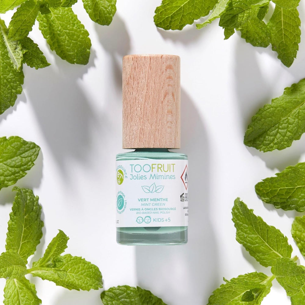 TOOFRUIT Kids Mint Nail Polish - Water Based, Removable, Solvent Free, Non-Toxic & Safe, 100% Vegan, 10ml