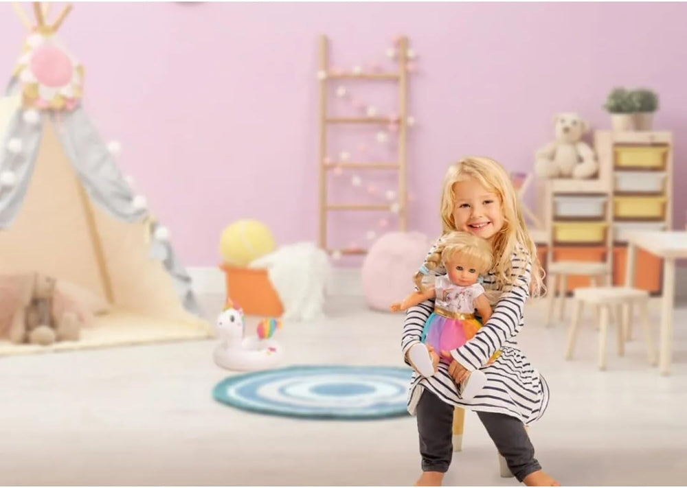 Heless 6601 - Inel de înot pentru păpuși, unicorn Henri, dimensiune 28-35 cm, pentru distracție în piscină, lac și cadă