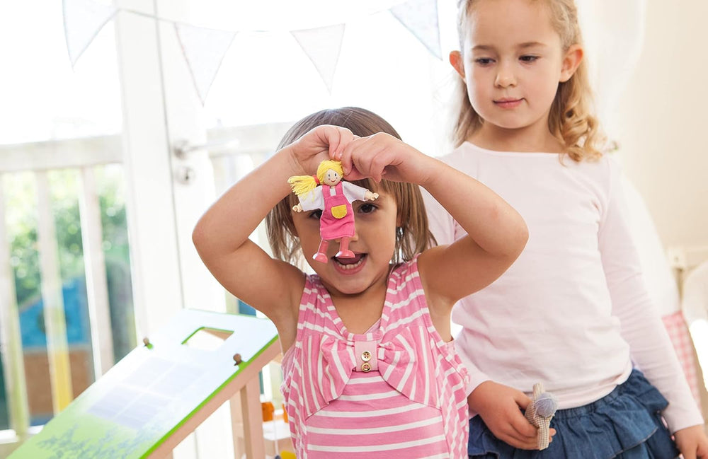 Hape Doll Family Award Winning Doll Family Set Unique Wooden Doll House Accessory Fantastic Play 6 Doll Family Members Naty Shop Dolls