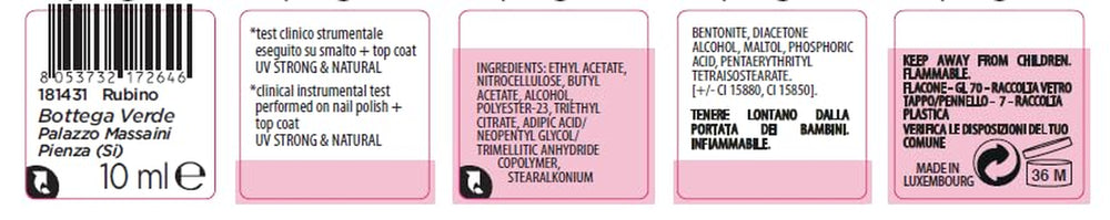 - Nail polish for 7 days, 10 ml, ruby ​​red