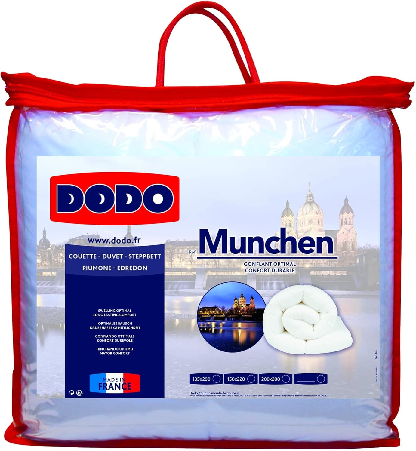 DODO Quilt Munich Basic, poliester, alb, 150X220 cm Plapumi si pilote Naty Shop