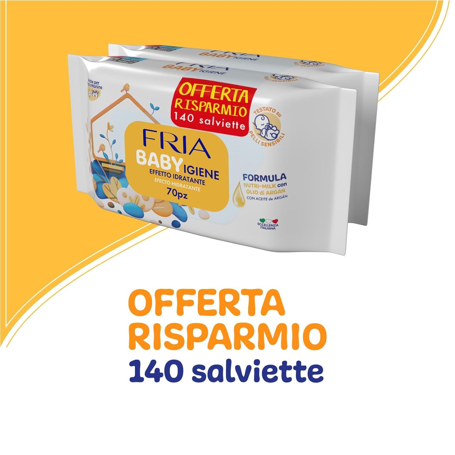 Wet Wipes, Pack of 2 (144 Wipes)