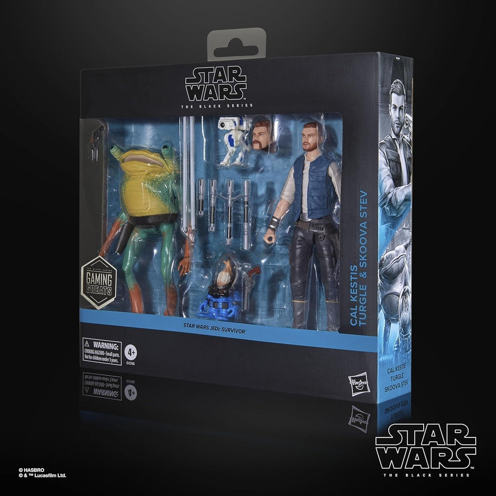 Star Wars Black Series Cal Kestis, Turgle & Skoova Stev, Star Wars Jedi: Survivor Collectible Action Figures (Scale 15 Cm) Action Figures Naty Shop