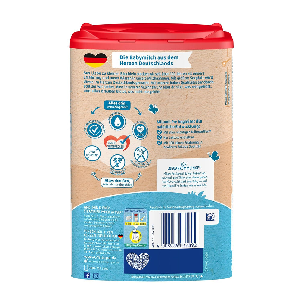 Milumil Milupa Milk powder for babies, the first milk since birth, 800 g