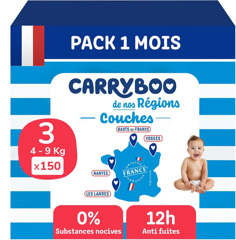 - Diapers, size 3 (4-9 kg) - healthy and highly absorbent - 12 hour leak proof - no unwanted substances - made in France - affordable price - 150 disposable diapers