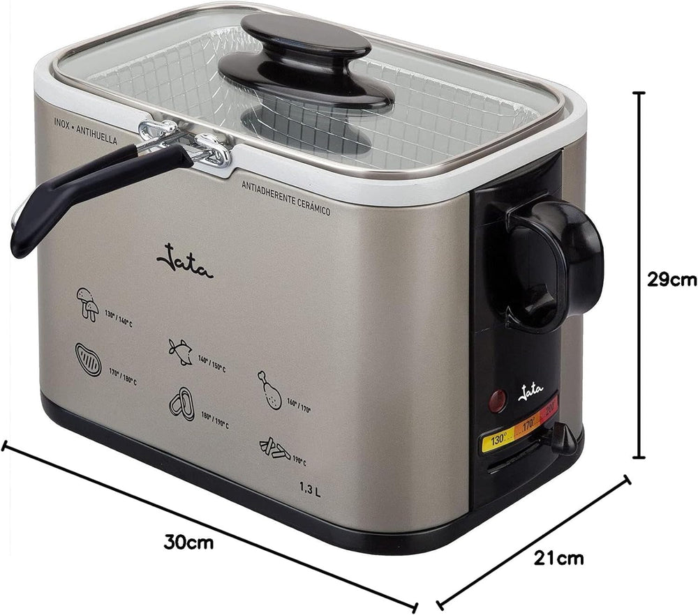 Tamaño FR326E - Fryer, 1000 Watts, 1.3 Liters Naty Shop Appliances