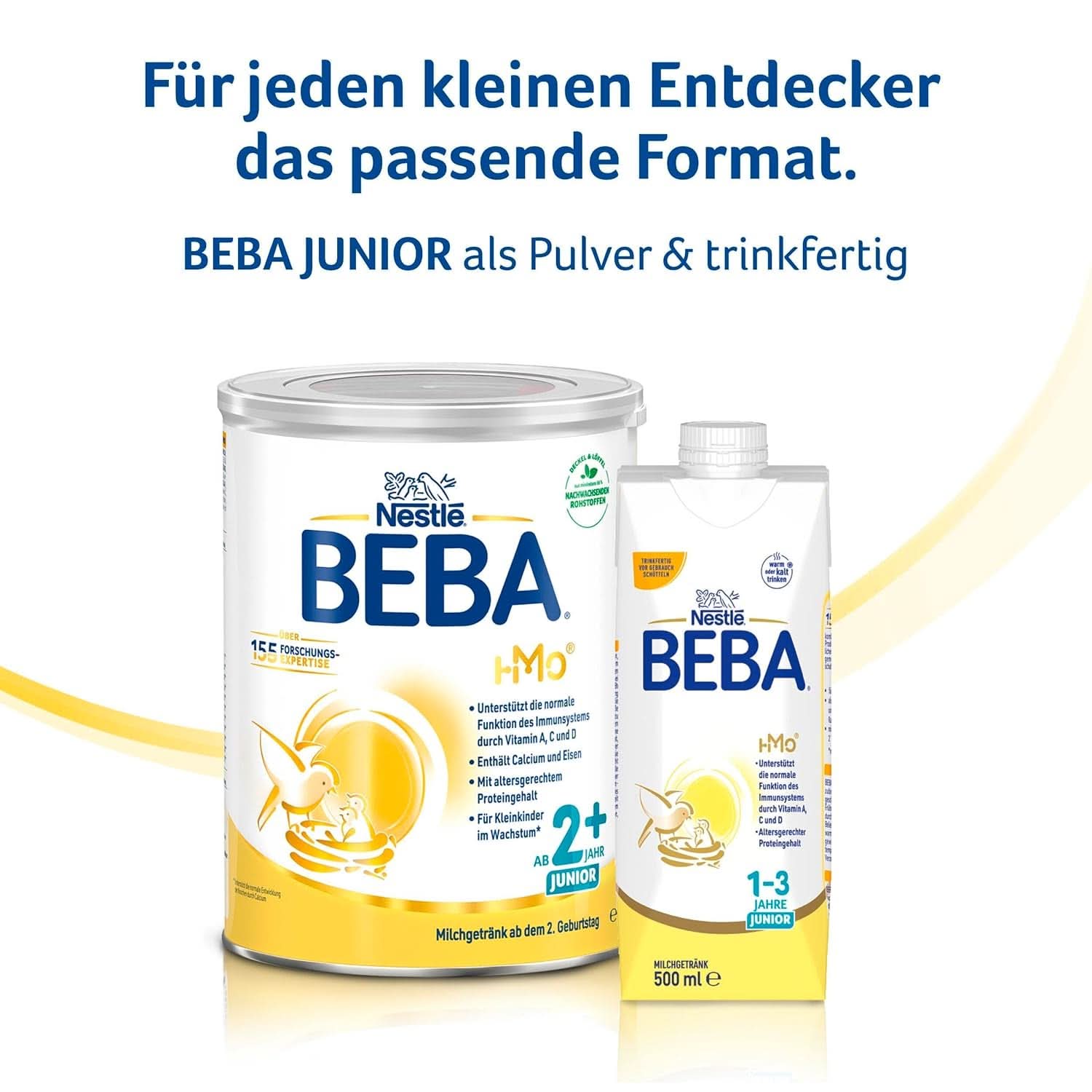Nestle BEBA Junior 2+, from 2nd birthday, baby food with HMO 2'-FL, only lactose, no palm oil, pack 3 (3 x 800g) Mother and Baby Naty Shop