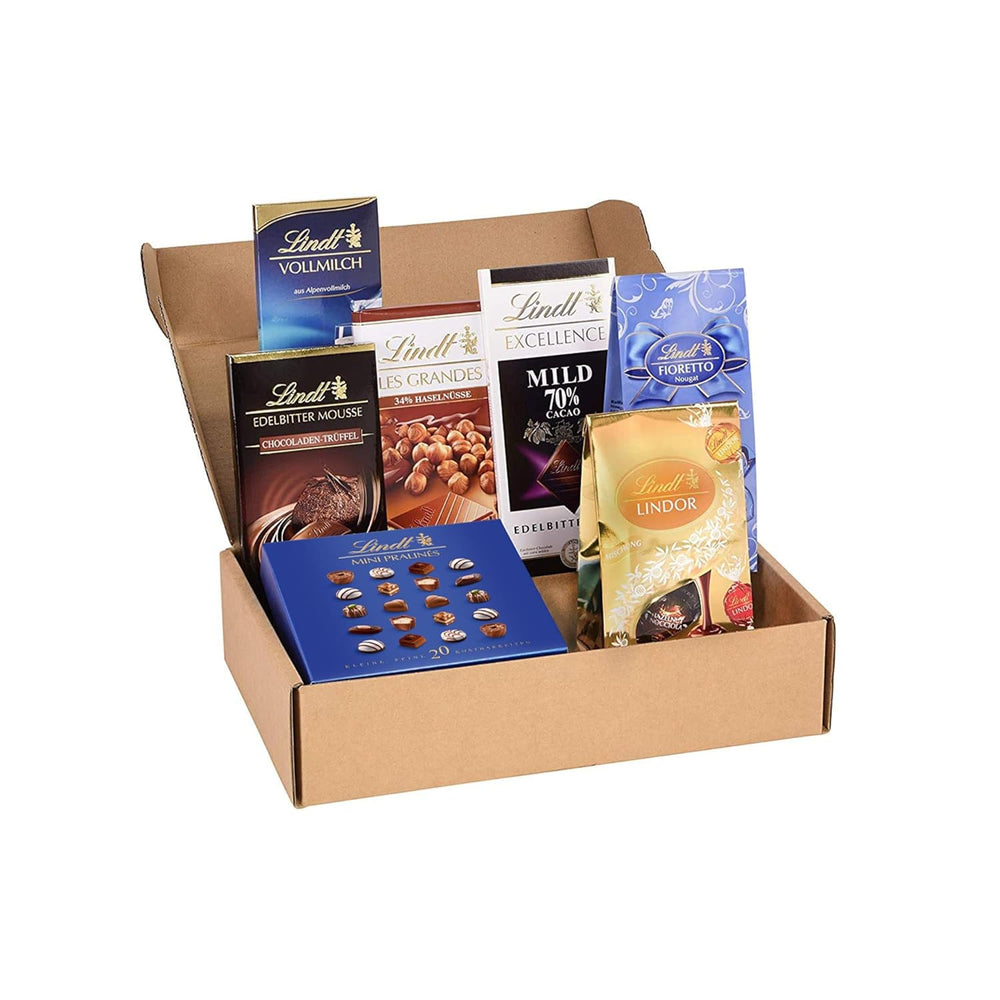 Lindt Chocolate Praline Gift Set | 477g | 5 boxes of Lindt pralines in the variants: Exquisite, Mini Praline, LINDOR Gift, Small Thank You, From the Heart | Praline gift | Chocolate gift