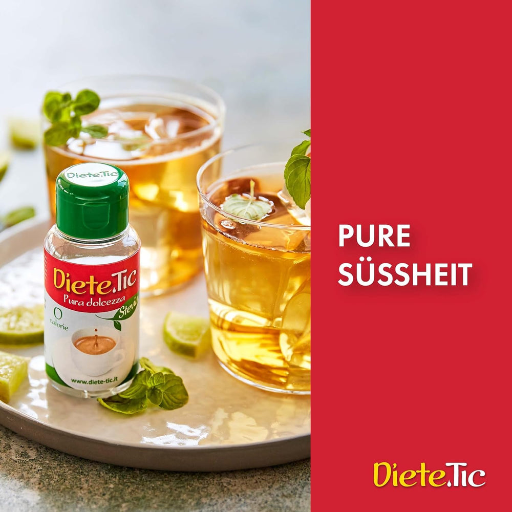 Diete.Tic Liquid Sweetener with Stevia, Zero Calories, Convenient 3 x 50ml (1000 Drops) Pack, Gluten Free, Preservative Free, Great for Sweetening Drinks, Yogurts and Fruit Salads