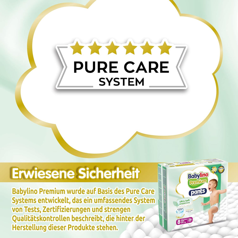 Premium Pants Size 8 with Ultra-Soft Filter, XXL (20+ kg), 26 pieces