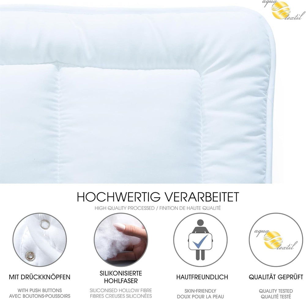 Aqua-Textil Soft Touch Set for children Duvet 100 X 135 Cm 250G and 350G with pillow 40 X 60 Cm 150G Duvet 4 seasons Climate control Oeko-Tex Duvets and quilts Naty Shop