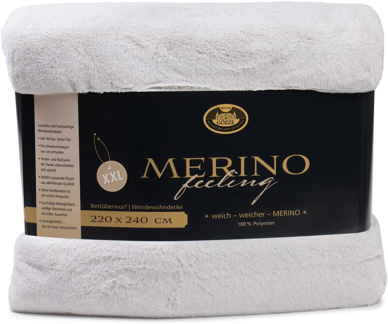 Gözze - Comfortable Blanket, Reversible, High Density 600 G/M², 150 X 200 Cm - Dark Green Beds and Blankets Besuche den GÃ¶zze-Store Silver 220 X 240 Cm