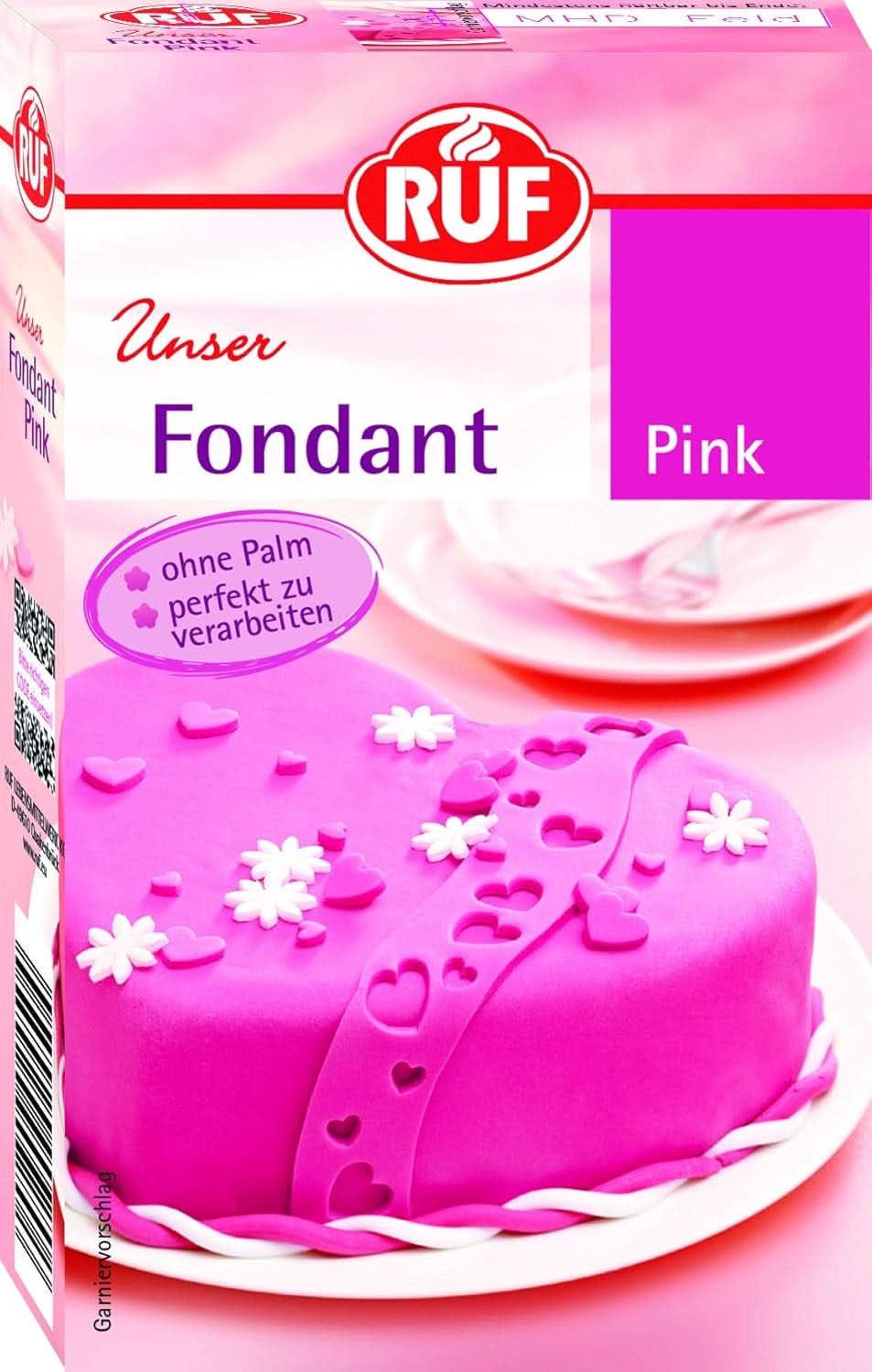 RUF Fondant, potrivit pentru modelarea figurilor, florilor și literelor, 250 grame Glazuri si Decor Naty Shop Roz 250 grame