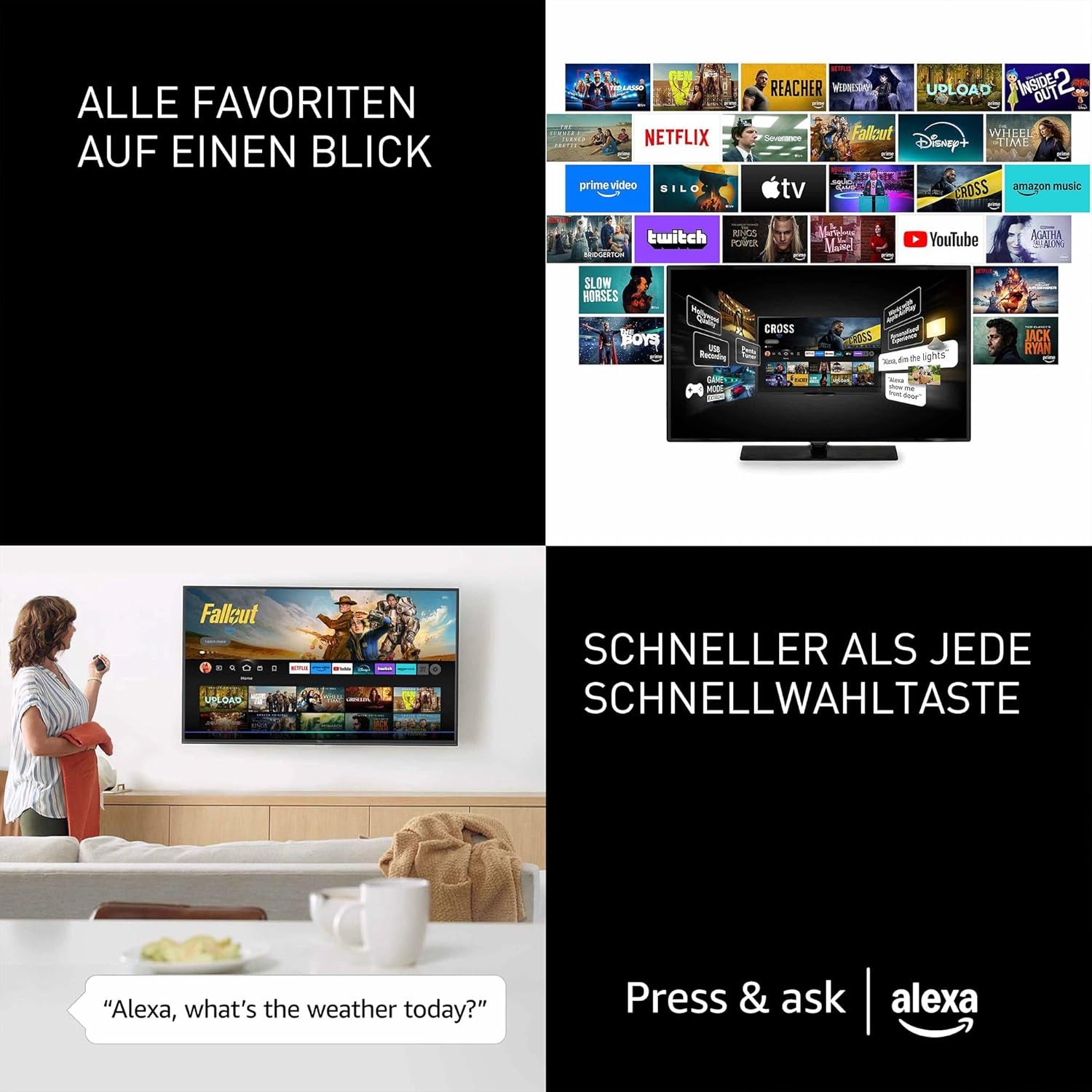 Televizor Panasonic Premium TV-48Z80BEZ, seria Z80B, 48 de inci, televizor inteligent OLED 4K Ultra HD, 2025, Fire TV, Dolby Vision și Atmos, mod de joc Extreme, asistență Alexa și Apple, Bluetooth, negru