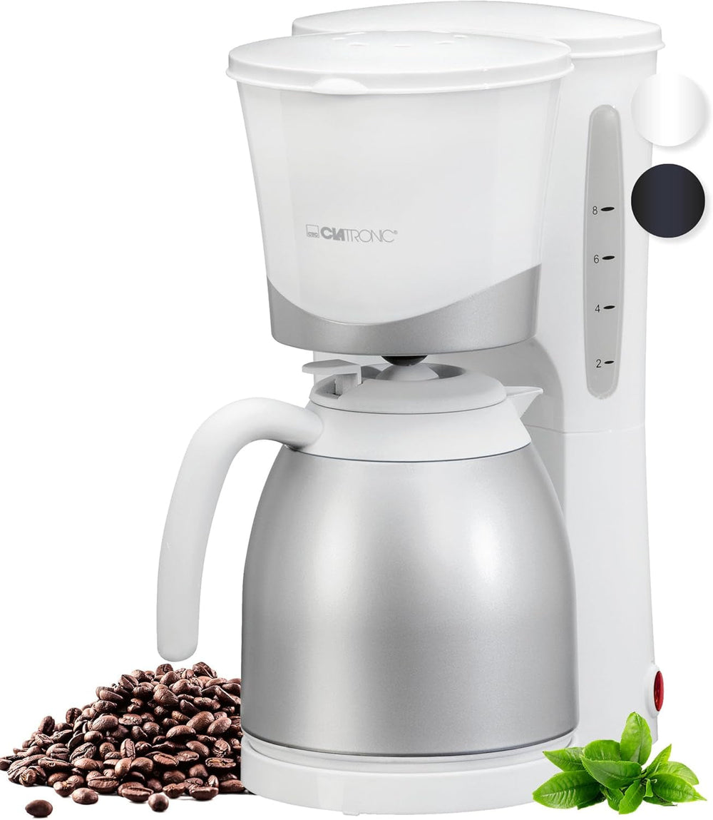 Cafetieră Clatronic® cu termos | pentru 8-10 cești de cafea | fără pierderi de temperatură | cafetieră cu filtru | 1 litru | Espressor | Cafetieră cu filtru cu termos | KA 3327 negru