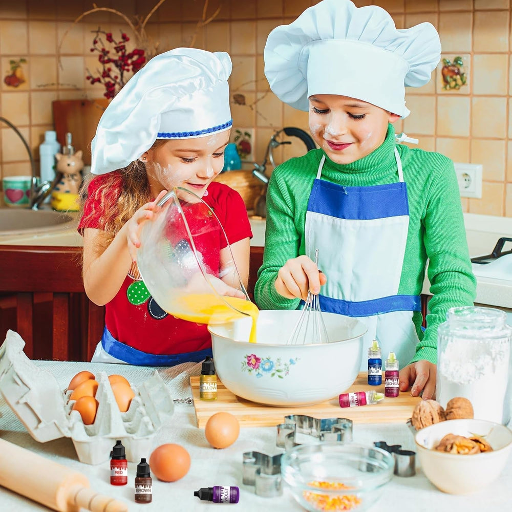 Fettlösliche Lebensmittelfarbe - 10 Farben Ölbasis Lebensmittelfarben Für Schokolade, Süssigkeit, Kuchen, Backen, Macaron - Konzentrierte Food Coloring Für Tortendeko, Buttercream, Fondant - Je 10Ml Naty Shop