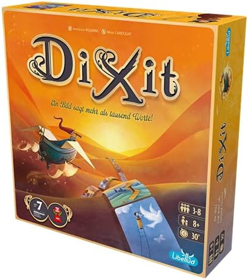 Asmodee, Dixit, German Version, Base Game, A Picture is Worth a Thousand Words, Creative Family Game for 3-8 Players Ages 8+, Game of the Year 2010 with 30 Minute Playtime