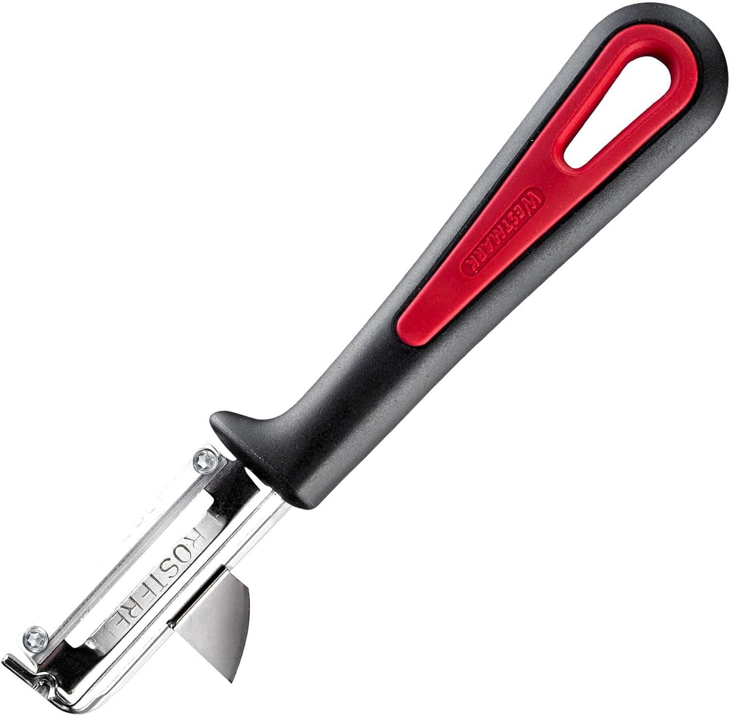 Westmark 29092270 Sparschäler Gallant, Pp/Tpe/Edelstahl, Schwarz / Red, 16.5 X 3.7 X 2 Cm Peeler Naty Shop Gallant (for left-handed people)