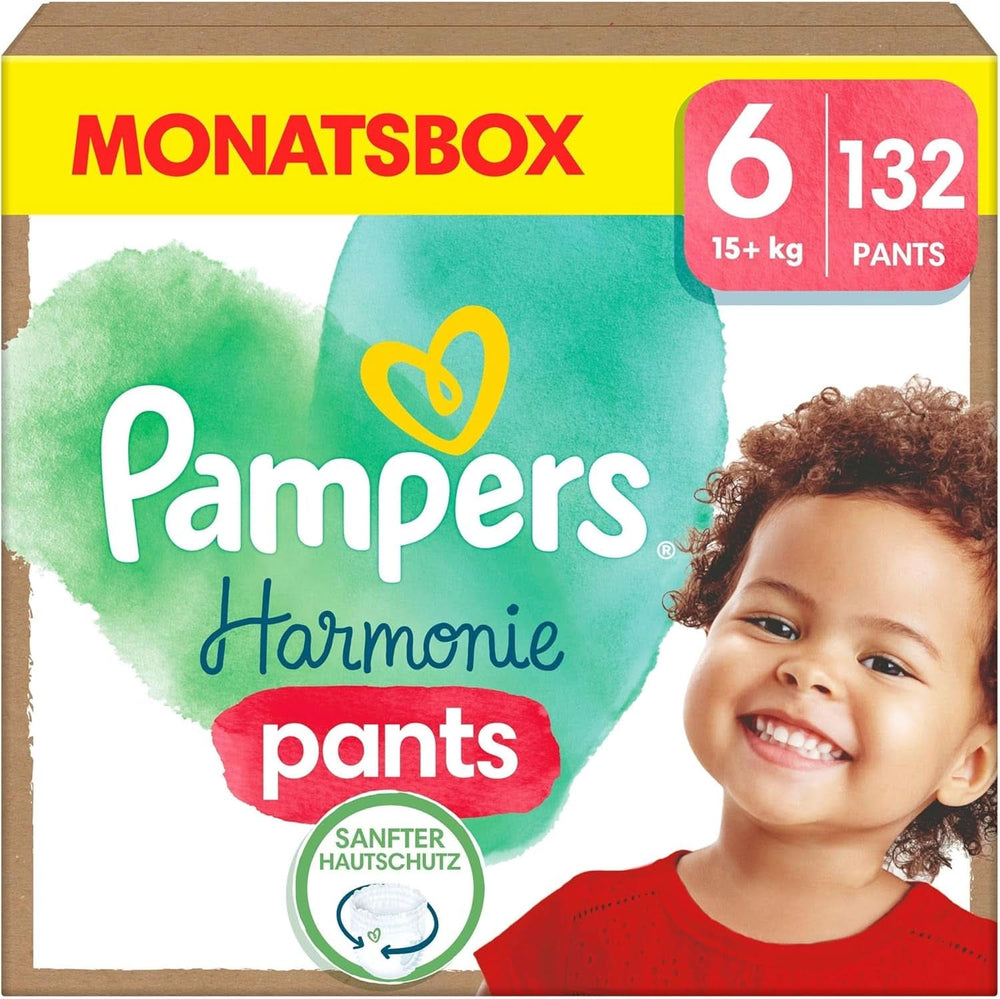Pampers Harmonie Nappies Pants Baby, size 6 (15Kg+), 132 diapers Mother and Child Naty Shop