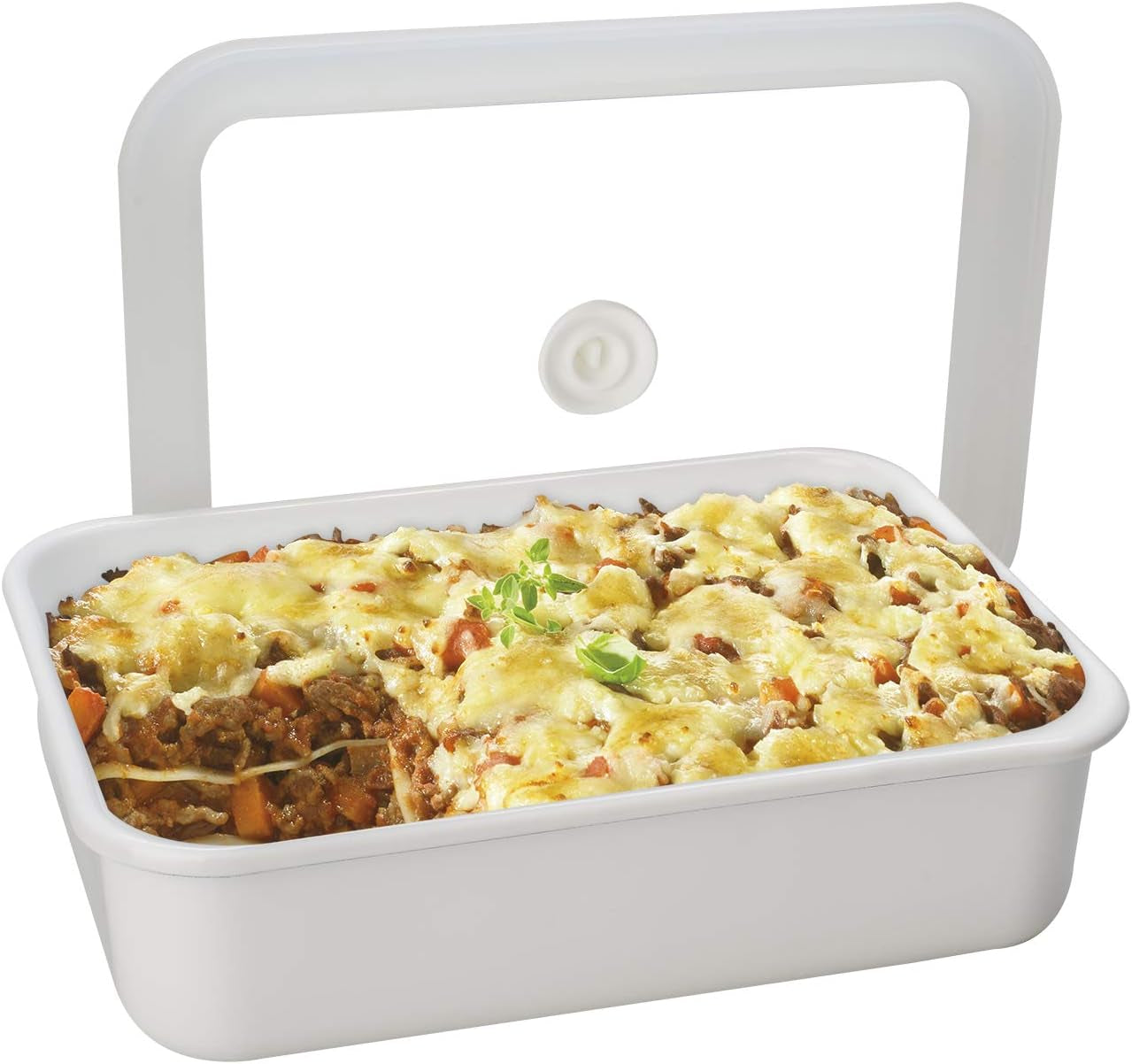 Staniu de depozitare a alimentelor în vid emailat | XL | 1.85L | 23.5 x 17.5 x 7cm | păstrează alimentele proaspete pentru mult mai mult timp | protejează alimentele de bacterii și infestare fungică | fără pompă de vid Cutii depozitare alimente Naty Shop