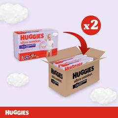 Huggies Ultra Comfort, Panty Diapers, Size 5 (12-17 kg), Pack of 68 Panty Diapers