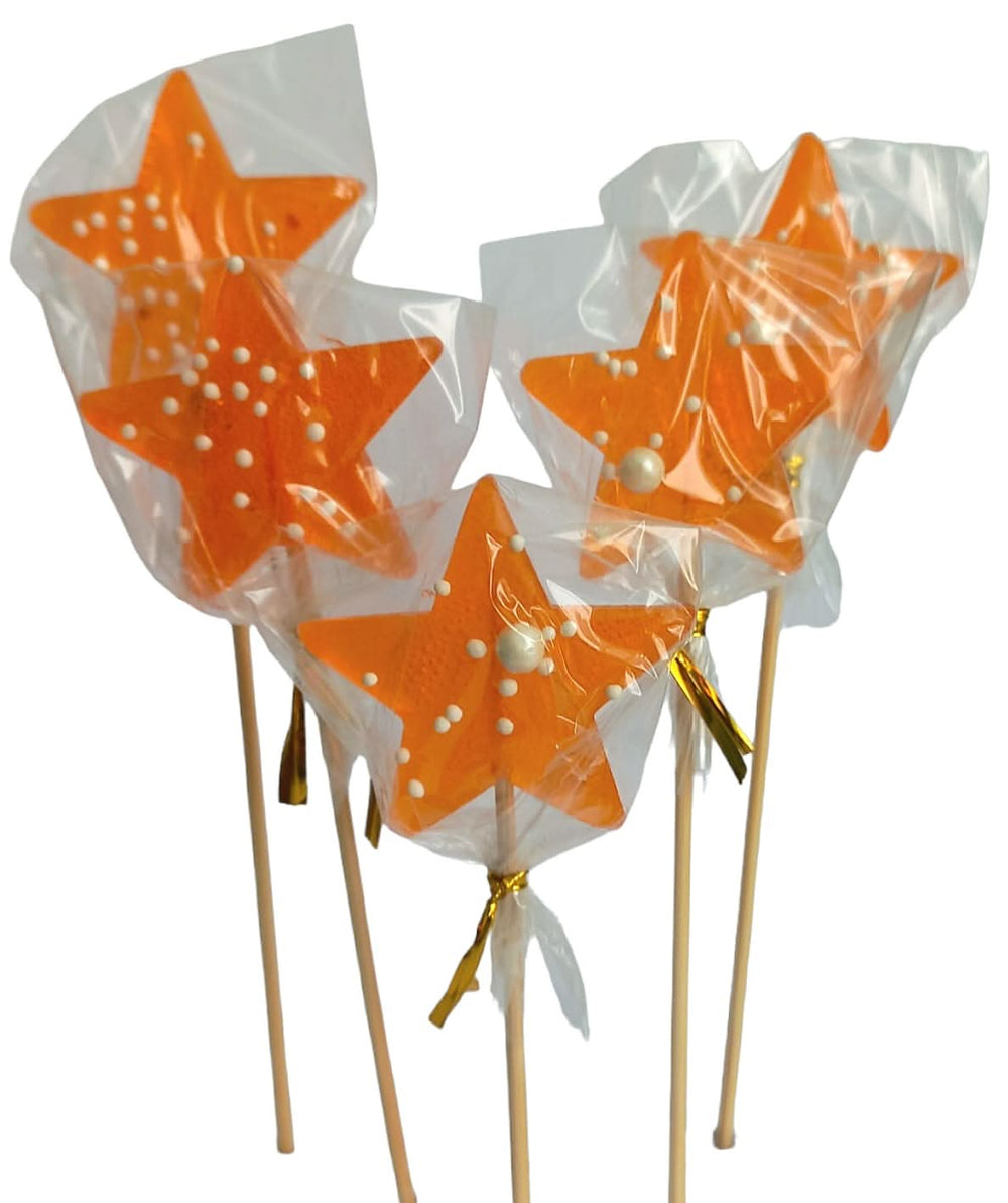 Decoratiune comestibila din zahar, isomalt, portocaliu, 1 bucata Decoratiuni din Pasta de Zahar Nati Shop