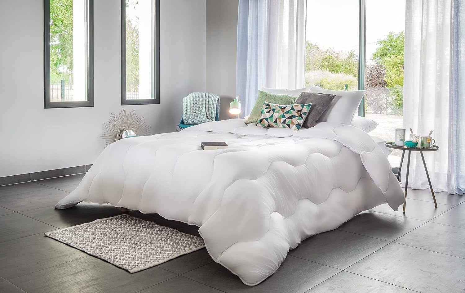 Blanrève - Duvet Aerelle Blue - Very soft - fluffy and comfortable - Single bed - Eco Responsible - Comfort fiber feels good, 140 X 200 Cm Duvets and quilts Naty Shop