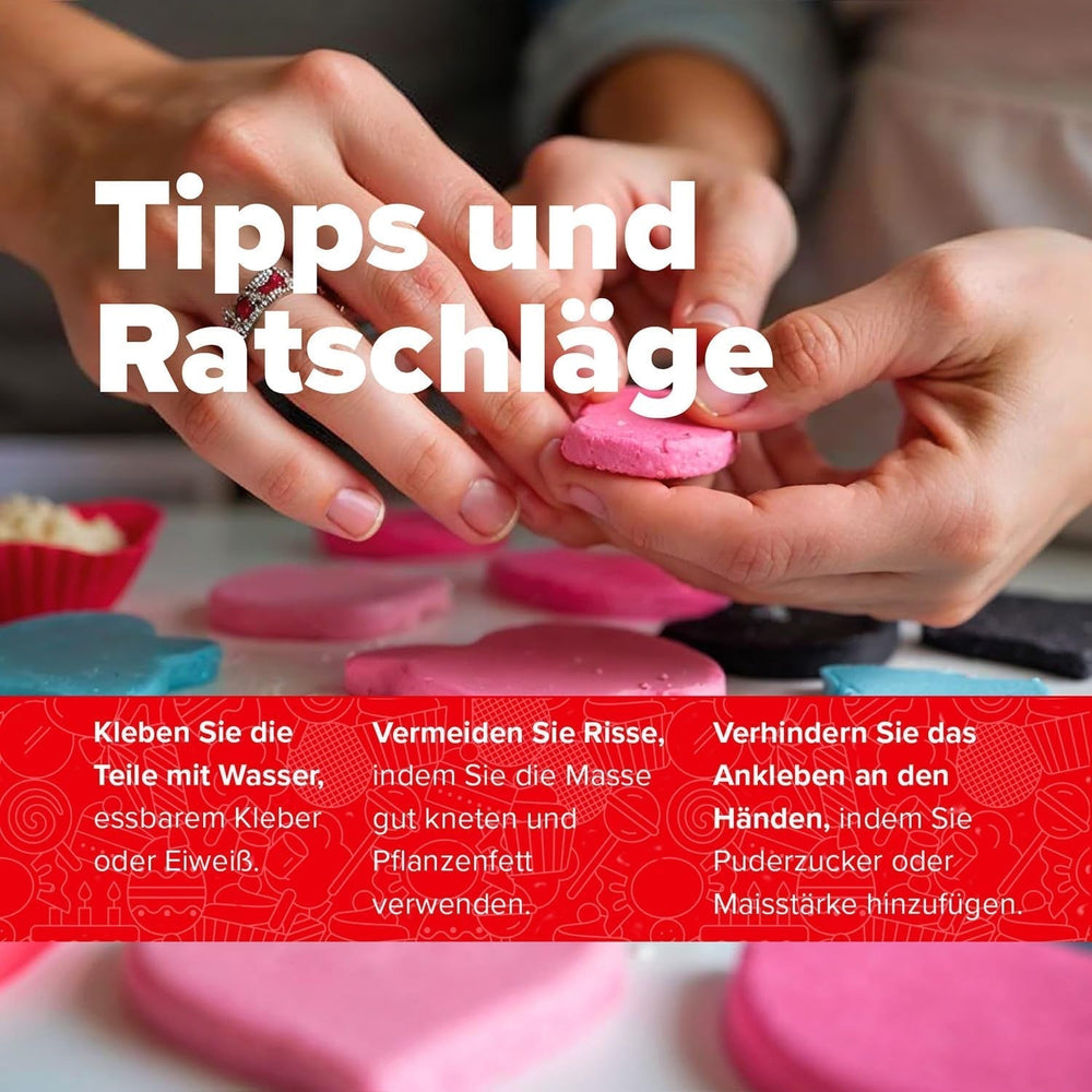 Dekora - Fondant alb din pastă de zahăr 150g - Perfect pentru prăjituri și decorațiuni de copt - Fără gluten și lactoză - Aromă de vanilie - Moale, flexibil și ușor de modelat pentru decorațiuni creative Pasta de zahar Naty Shop