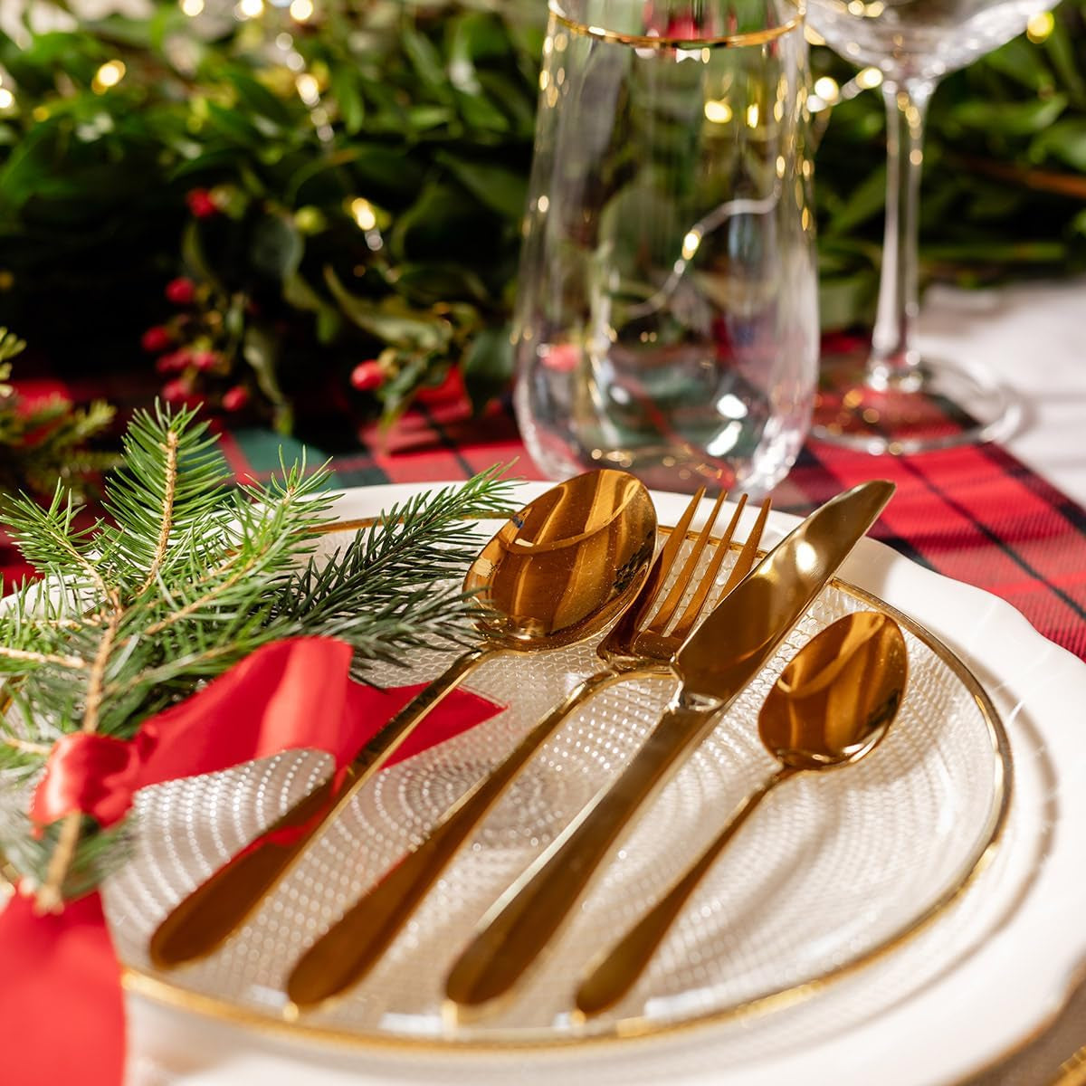 HOMLA Abele Besteckset Für Vier Personen 16-Teilig Edelstahl Hygienisch Elegant Leicht Zu Reinigen Gold Kitchen Naty Shop