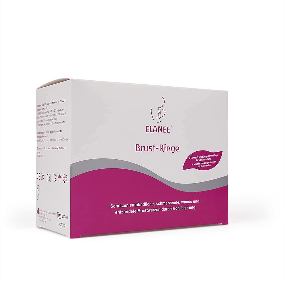 ELANEE Brust-Ringe, Schutz Der Brustwarze Bh-Kontakt Durch Hohllagerung, Ideal Bei Wunden, Entzündeten Brustwarzen Durch Stillen, 10 Stück (222-00) Accessories Food and Breastfeeding Bebe Naty Shop