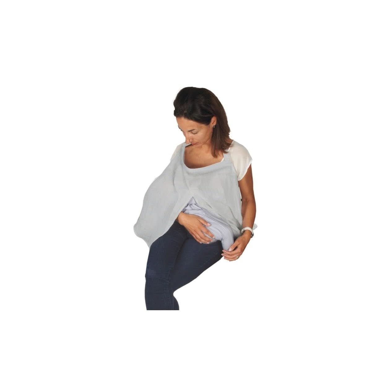 Nursing towel, white Baby Food and Breastfeeding Accessories Naty Shop Gray