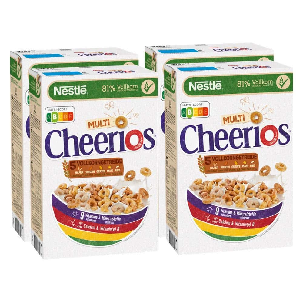 NESTLE Multi CHEERIOS cereale pentru micul dejun din 5 cereale integrale, 375 grame Naty Shop 4 x 375 grame