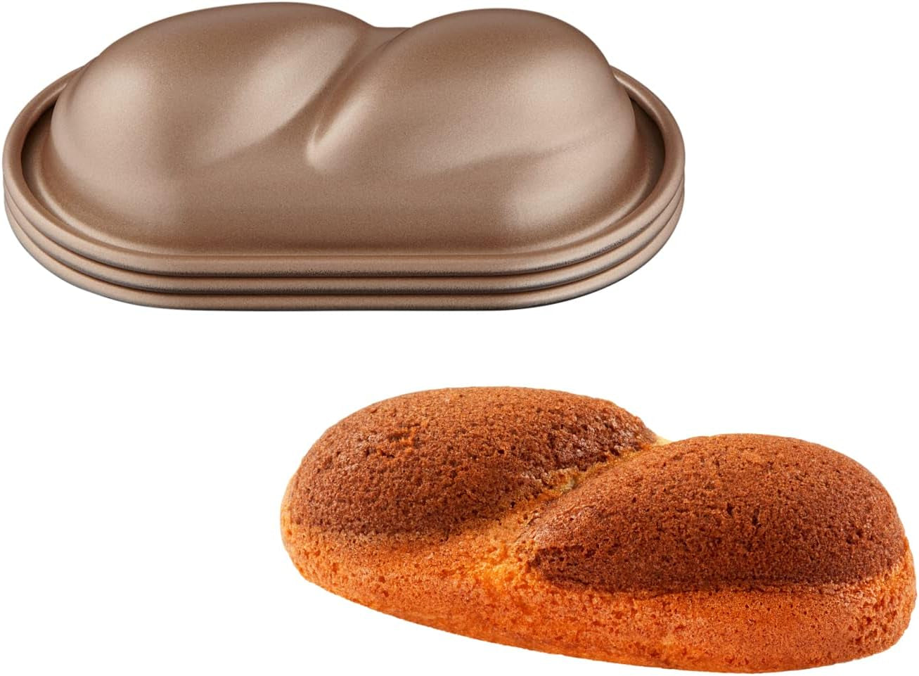 Tefal Creabake Muffins Creabake Backformen, 7.5 Cm, Antihaftbeschichtung, Stapelbares System, Kreative Rezepte Für Süßigkeiten Und Slate, Einfaches Backen, Eisenfarben Molds and trays for baking Naty Shop 3 X Kleine Zopfformen