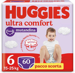 Pantaloni pentru scutece Huggies Ultra Comfort Mama si Copilul Naty Shop Marimea 6 (Pachet de 60)