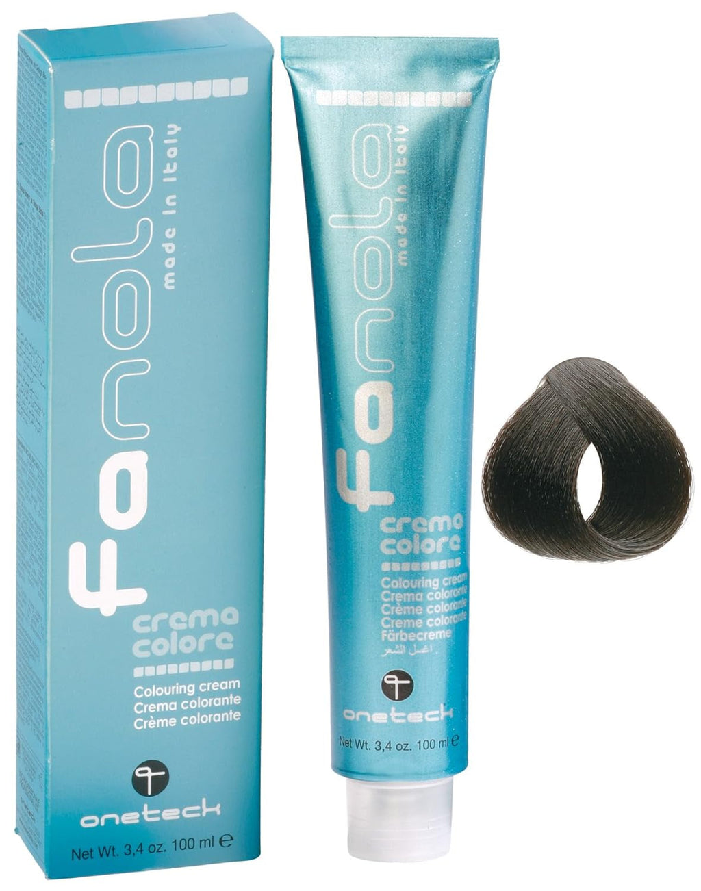 Fanola crema colore Cremă colorantă 7.0 Blond, 100 ml Vopsea pentru par Naty Shop 3.0 Maro închis