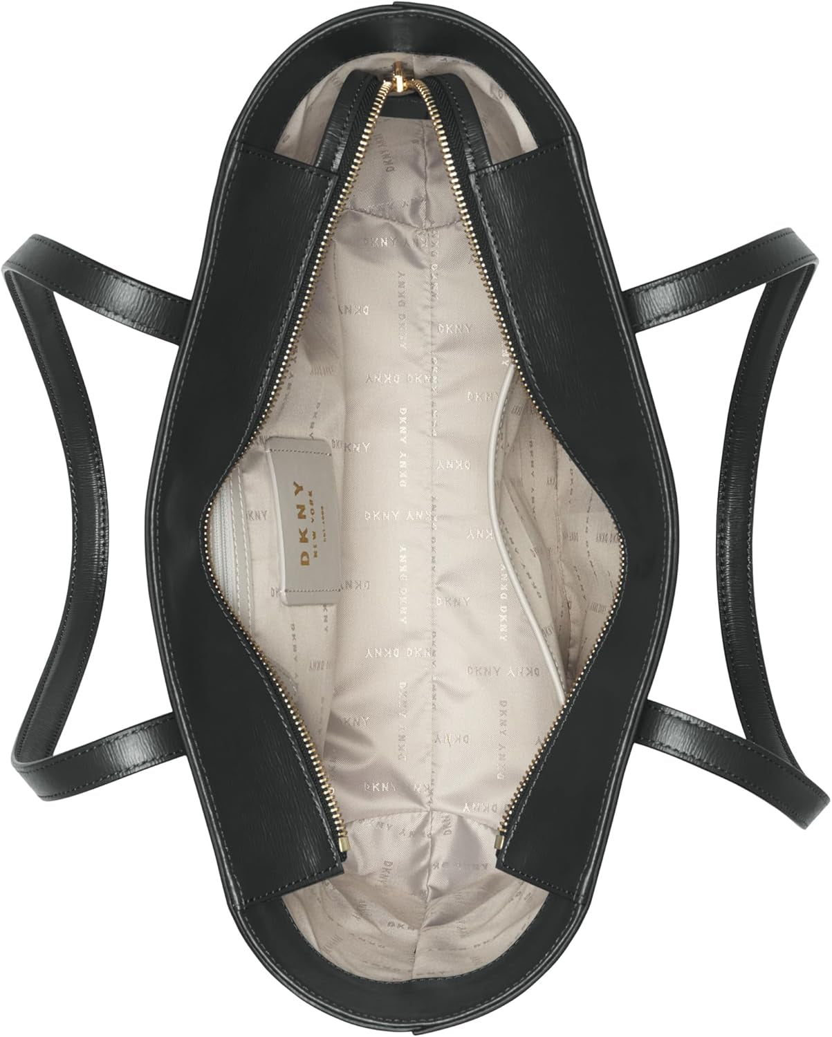 DKNY Femeii Bryant mediu din piele Tote sac Tote sac, negru / aur Genti Femei Naty Shop