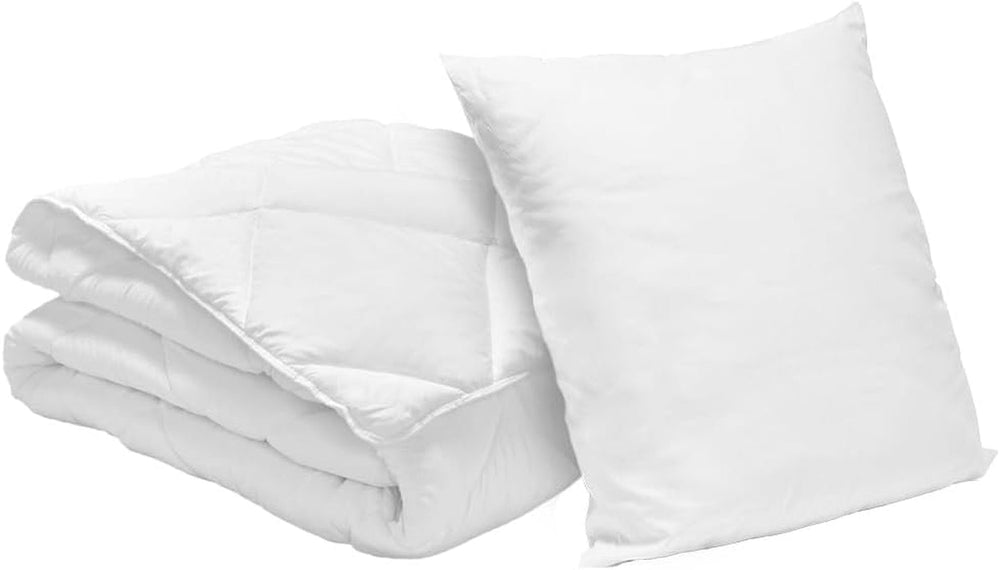 Bleu Calin Pack quilt 1 person 140X200 Cm + 1 pillow 60X60 Cm, 95° washable Duvets and quilts Naty Shop 140 X 200 Cm 1 pillow