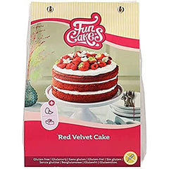 Funcakes Mix Für Red Velvet Cake, Glutenfrei: Einfach Zu Berübenen, Schön Weicher Und Fluffiger Kuchen Mit Leichtem Schokoladengeschmack, Perfekte Rote Farbe, 400G Mix for baking and cooking Naty Shop Default Title