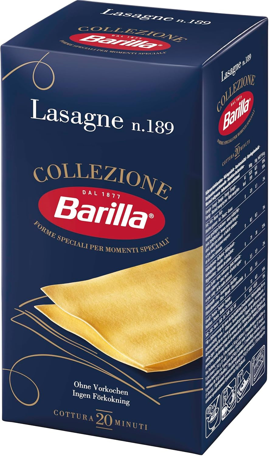 Barilla Collezione Lasagne Pasta from durum wheat, always al dente, 500g