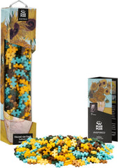 Plus-Plus 5163 Geniales Konstruktionsspielzeug, Sonnenblumen von Vincent Van Gogh, Inspired-Edition, Kreativ-Bausteine ​​Tube, 350 Teile, Sunflowers