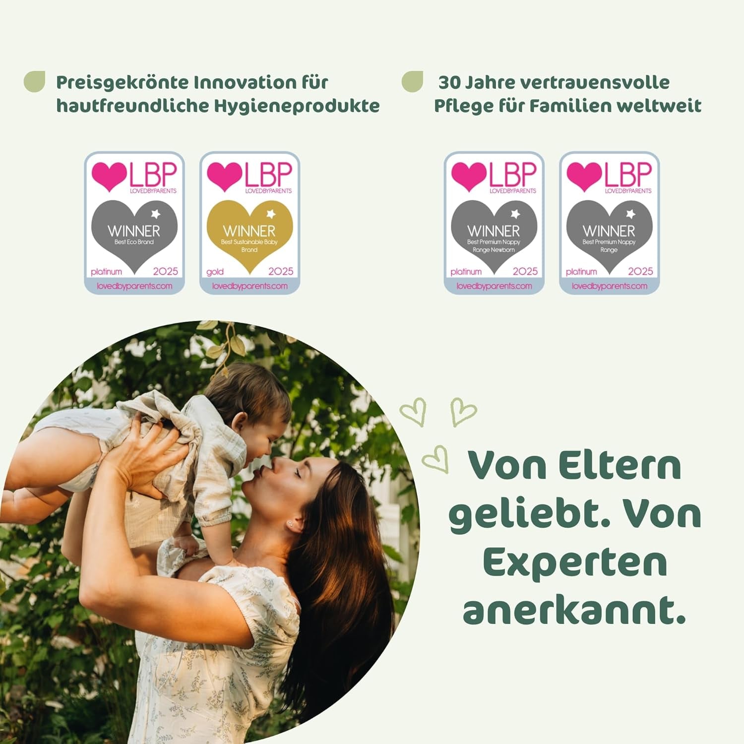 Naty BioEmbrace Baby Diapers, Size 3 (4–9 kg) | 100% plant-based materials, gentle on the skin | Breathable softness, dermatologically tested, excellent absorption | 100 pcs.